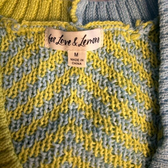 FOR LOVE & LEMONS Sweater Vest Top Medium - Picture 3 of 4